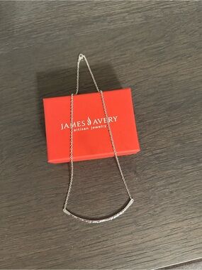 RETIRED James Avery Sterling Silver Charm Holder Necklace 18inches